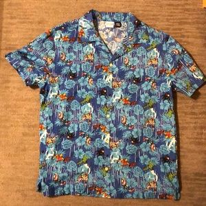 Men’s Marvel Hawaiian button up shirt. Blue. XL